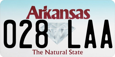 AR license plate 028LAA
