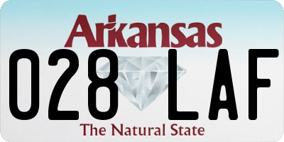 AR license plate 028LAF