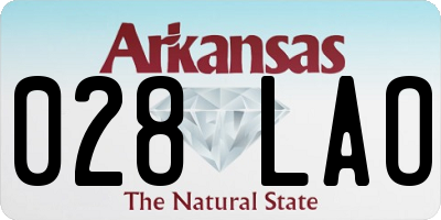 AR license plate 028LAO
