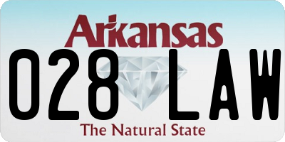 AR license plate 028LAW