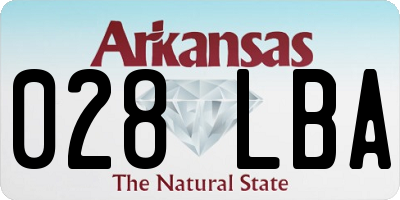 AR license plate 028LBA