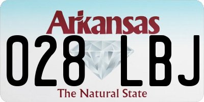AR license plate 028LBJ