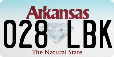 AR license plate 028LBK