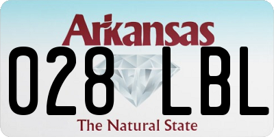 AR license plate 028LBL
