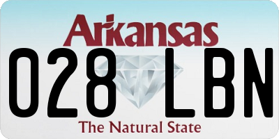AR license plate 028LBN