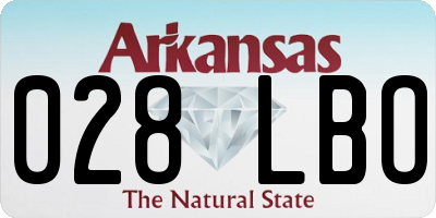 AR license plate 028LBO