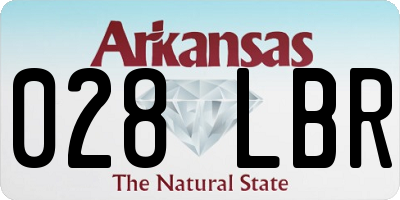 AR license plate 028LBR