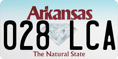 AR license plate 028LCA