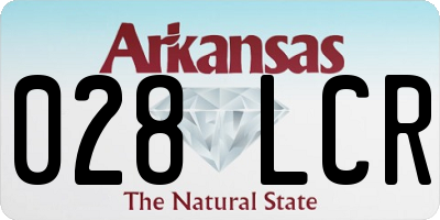 AR license plate 028LCR
