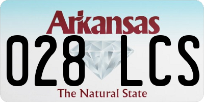 AR license plate 028LCS