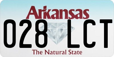 AR license plate 028LCT