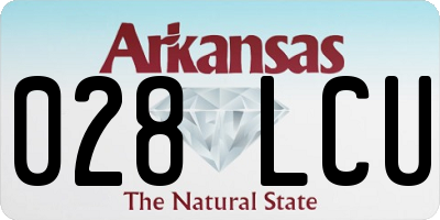 AR license plate 028LCU