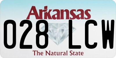AR license plate 028LCW