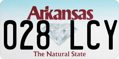 AR license plate 028LCY