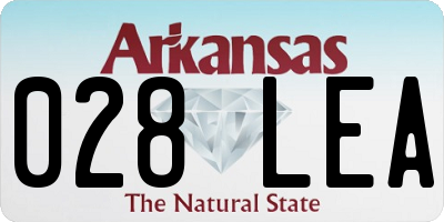 AR license plate 028LEA