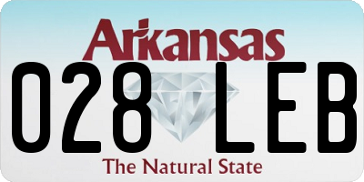 AR license plate 028LEB