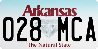 AR license plate 028MCA