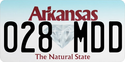 AR license plate 028MDD