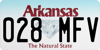 AR license plate 028MFV