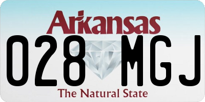 AR license plate 028MGJ