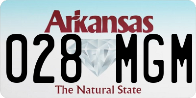 AR license plate 028MGM