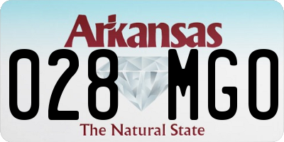 AR license plate 028MGO