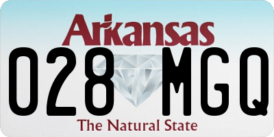AR license plate 028MGQ