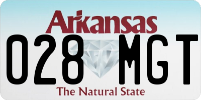 AR license plate 028MGT