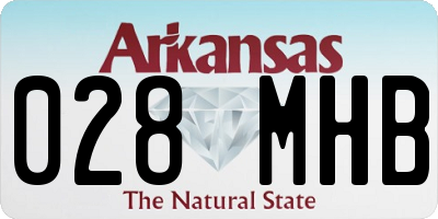 AR license plate 028MHB