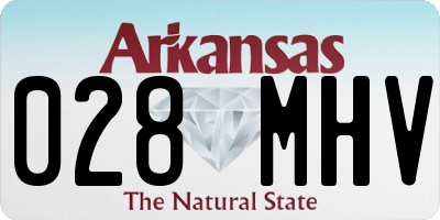 AR license plate 028MHV