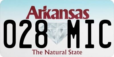 AR license plate 028MIC