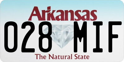 AR license plate 028MIF