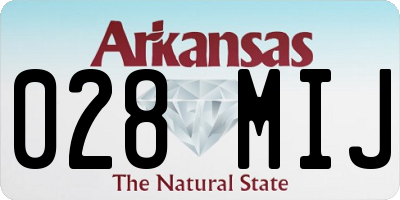 AR license plate 028MIJ