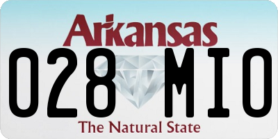 AR license plate 028MIO