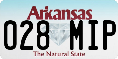 AR license plate 028MIP
