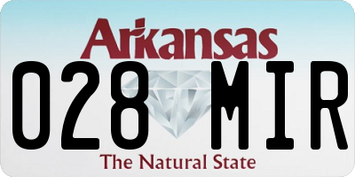 AR license plate 028MIR
