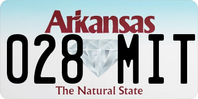 AR license plate 028MIT
