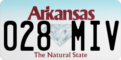 AR license plate 028MIV