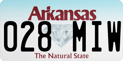 AR license plate 028MIW