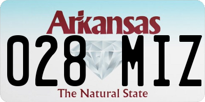 AR license plate 028MIZ