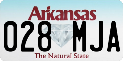 AR license plate 028MJA