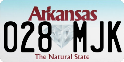 AR license plate 028MJK