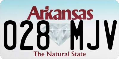 AR license plate 028MJV