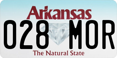 AR license plate 028MOR