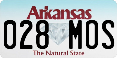 AR license plate 028MOS
