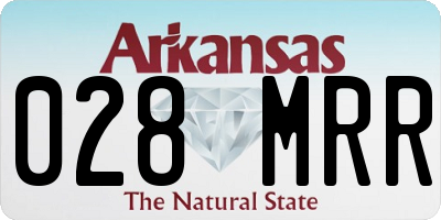 AR license plate 028MRR