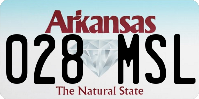 AR license plate 028MSL
