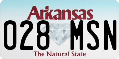 AR license plate 028MSN