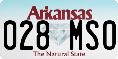 AR license plate 028MSO