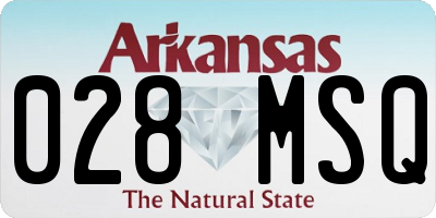 AR license plate 028MSQ
